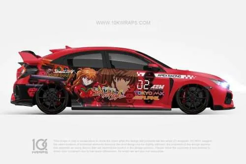 EVA Anime Car Wraps 01 Made With Top 3M Vinyl - 10KWRAPS