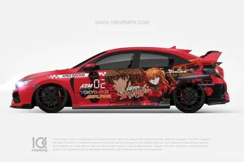EVA Anime Car Wraps 01 Made With Top 3M Vinyl - 10KWRAPS
