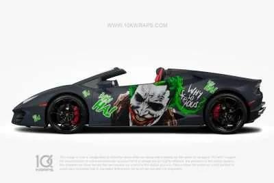 Joker Car Wraps JK-01 Made With Top 3M Vinyl - 10KWRAPS