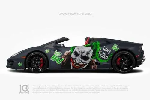 Joker Car Wraps JK-01 Made With Top 3M Vinyl - 10KWRAPS