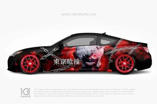 Tokyo Ghoul Car Wraps 04 Made With Top 3M Vinyl - 10KWRAPS