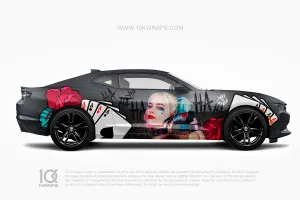 Harley Quinn Car Wraps 01 Made With Top 3M Vinyl - 10KWRAPS