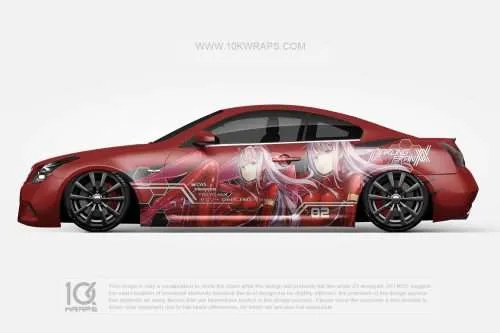 ZeroTwo Anime Car Wraps 01 Made With Top 3MVinyl-10KWRAPS