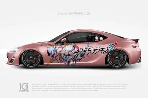 ZeroTwo Anime Car Wraps 01 Made With Top 3MVinyl-10KWRAPS