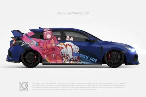 ZeroTwo Anime Car Wraps 01 Made With Top 3MVinyl-10KWRAPS