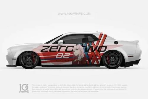 ZeroTwo Anime Car Wraps 01 Made With Top 3MVinyl-10KWRAPS