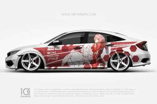 ZeroTwo Anime Car Wraps 01 Made With Top 3MVinyl-10KWRAPS