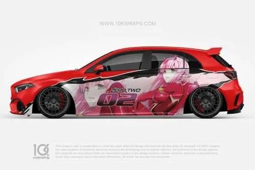 ZeroTwo Anime Car Wraps 01 Made With Top 3MVinyl-10KWRAPS