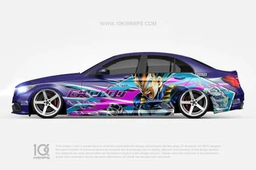 Dragon Ball Z Car Wraps 01 Made With Top 3M Vinyl-10KWRAPS