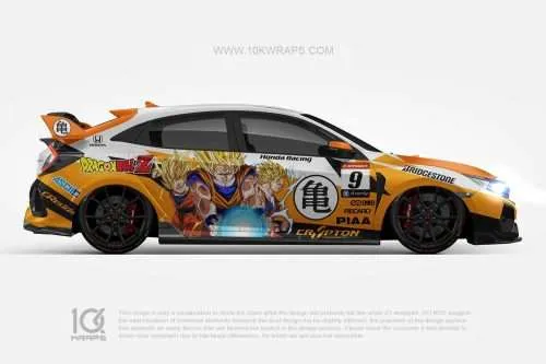 Dragon Ball Z Car Wraps 01 Made With Top 3M Vinyl-10KWRAPS