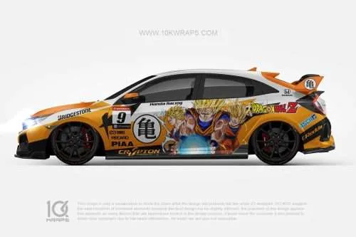 Dragon Ball Z Car Wraps 01 Made With Top 3M Vinyl-10KWRAPS
