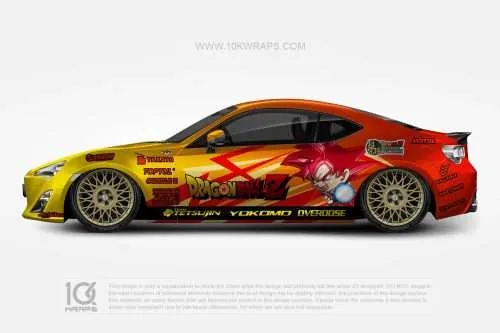 Dragon Ball Z Car Wraps 01 Made With Top 3M Vinyl-10KWRAPS