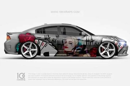 Harley Quinn Car Wraps 01 Made With Top 3M Vinyl - 10KWRAPS