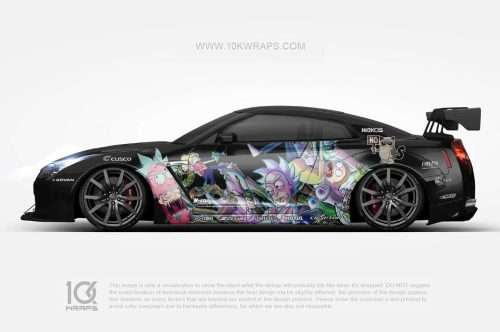 Rick and Morty Car Wraps 1 Made With Top 3M Vinyl - 10KWRAPS