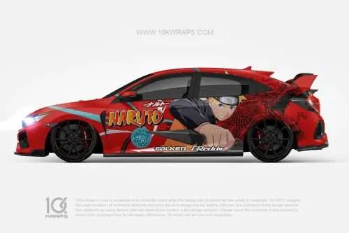 Naruto Anime Car Wraps 01 Made With Top 3M Vinyl - 10KWRAPS