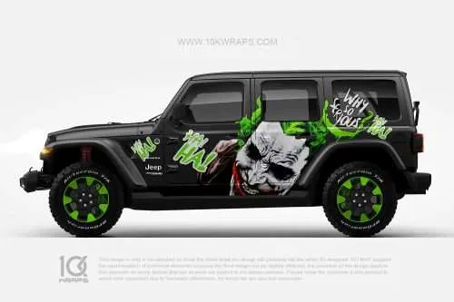 Joker Car Wraps JK-01 Made With Top 3M Vinyl - 10KWRAPS