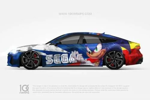 Sonic Anime Car Wraps 01 Made With Top 3M Vinyl - 10KWRAPS