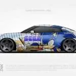 Sonic Anime Car Wraps 01 Made With Top 3M Vinyl - 10KWRAPS