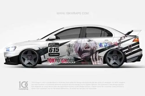 Tokyo Ghoul Car Wraps 01 Made With Top 3M Vinyl - 10KWRAPS