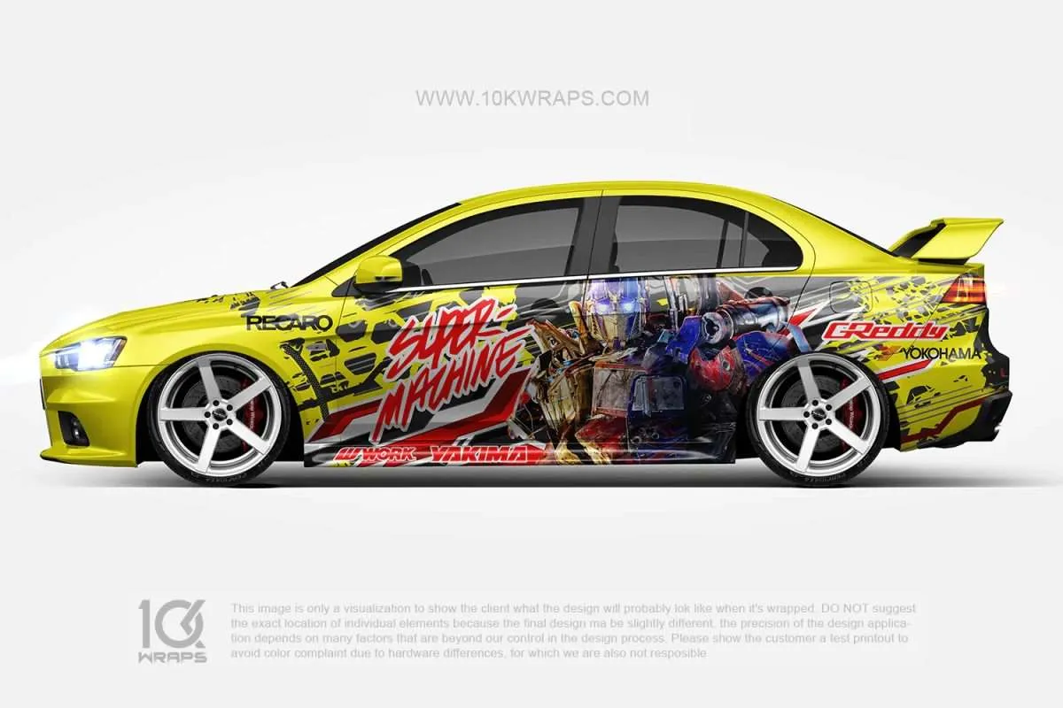 Transforms Car Modification Transformers Car Wraps 01 Made With Top 3M Vinyl - 10KWRAPS