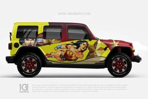 Wonder Woman Car Wraps Series Made With Top 3M Vinyl - 10KWRAPS