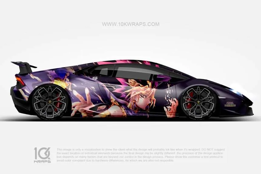 Yu Car Sticker Yu-Gi-Oh Anime Car Wraps Made With Top 3M Vinyl - 10KWRAPS