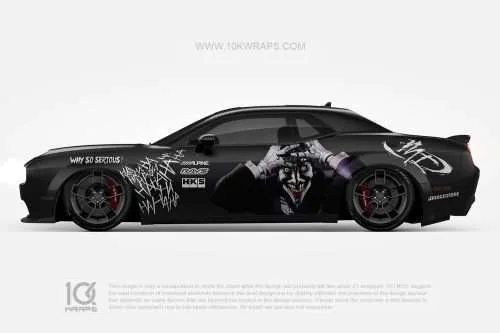 Joker Car Wraps JK-01 Made With Top 3M Vinyl - 10KWRAPS