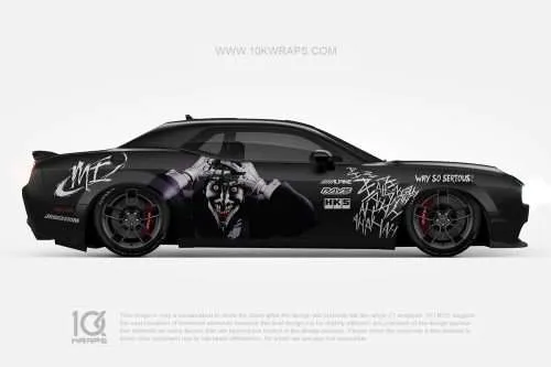 Joker Car Wraps JK-01 Made With Top 3M Vinyl - 10KWRAPS