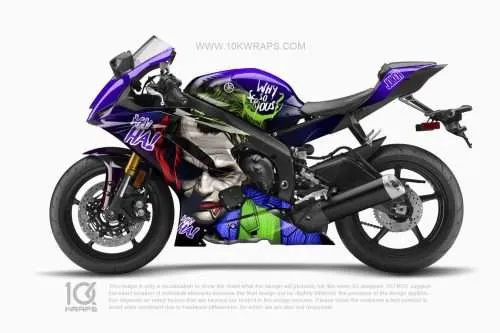 Joker Motorcycle Wraps Made With Top 3M Vinyl - 10KWRAPS