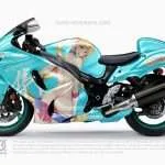 Sailor Moon Motorcycle Wrap Made With Top 3M Vinyl 10KWRAPS