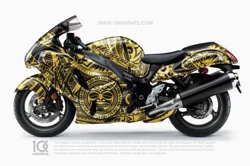 Samoan Motorcycle Wraps Made With Top 3M Vinyl - 10KWRAPS