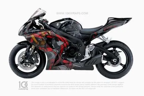 Samurai Motorcycle Wraps Made With Top 3M Vinyl - 10KWRAPS