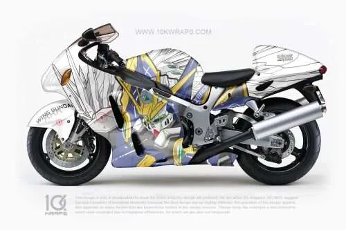 Gundam Motorcycle Wraps Made With Top 3M Vinyl - 10KWRAPS
