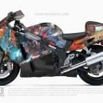 Deathstroke Motorcycle Wrap Made With Top 3M Vinyl-10KWRAPS