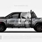 Punisher Skulls Car Wraps Made With Top 3M Vinyl - 10KWRAPS