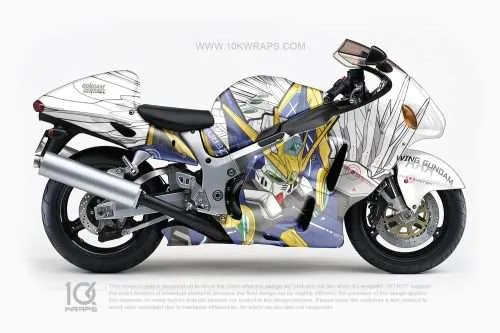 Gundam Motorcycle Wraps Made With Top 3M Vinyl - 10KWRAPS
