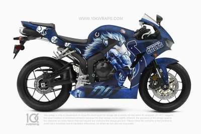 Indianapolis Colts Motorcycle Wrap Made With Top 3M Vinyl
