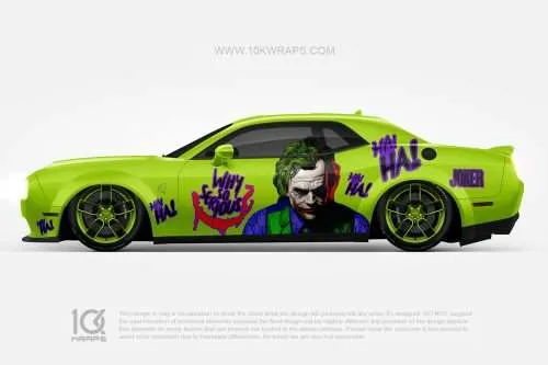 Joker Car Wraps JK-13 Made With Top 3M Vinyl - 10KWRAPS
