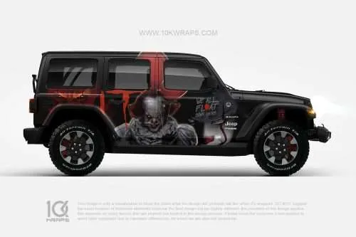 Pennywise Horror Car Wraps Made With Top 3MVinyl-10KWRAPS