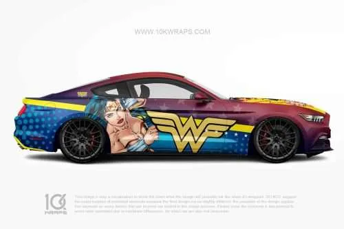 Wonder Woman Car Wraps Series Made With Top 3M Vinyl