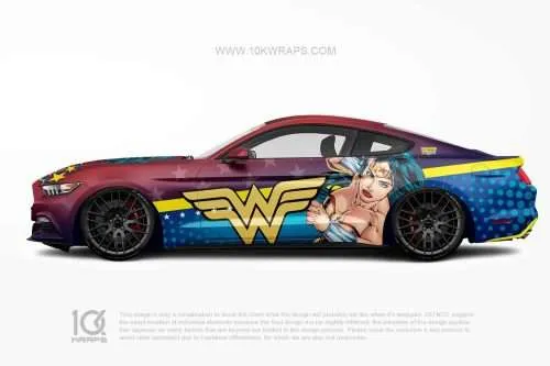 Wonder Woman Car Wraps Series Made With Top 3M Vinyl
