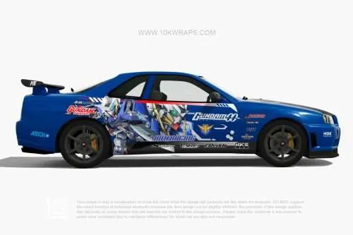 Gundam Anime Car Wraps 11 Made With Top 3MVinyl-10KWRAPS