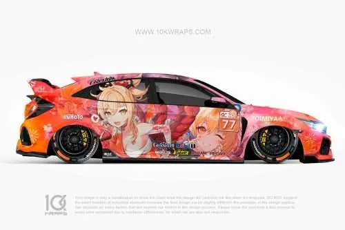 Genshin Impact Car Wraps 04 Made With Top 3MVinyl-10KWRAPS