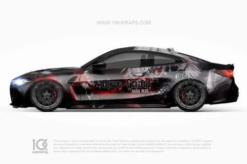 Tokyo Ghoul Car Wraps 08 Made With Top 3M Vinyl - 10KWRAPS