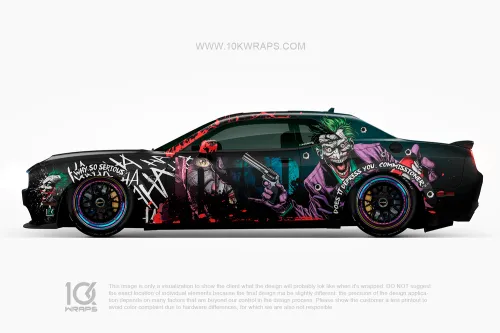 Joker Custom Wrap für Dodge Challenger SRT Hellcat [JK-15]