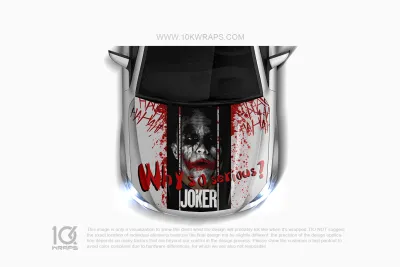 Joker Car Wraps JK-30 Made With Top 3M Vinyl - 10KWRAPS