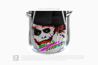 Joker Car Wraps JK-34 Made With Top 3M Vinyl - 10KWRAPS