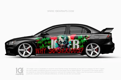 Joker Car Wraps JK-14 Made With Top 3M Vinyl - 10KWRAPS