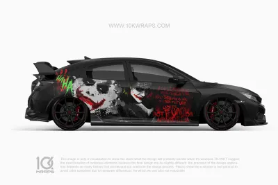 Joker Car Wraps JK-14 Made With Top 3M Vinyl - 10KWRAPS