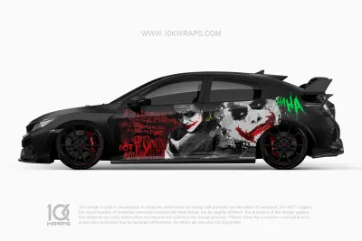 Joker Car Wraps JK-14 Made With Top 3M Vinyl - 10KWRAPS